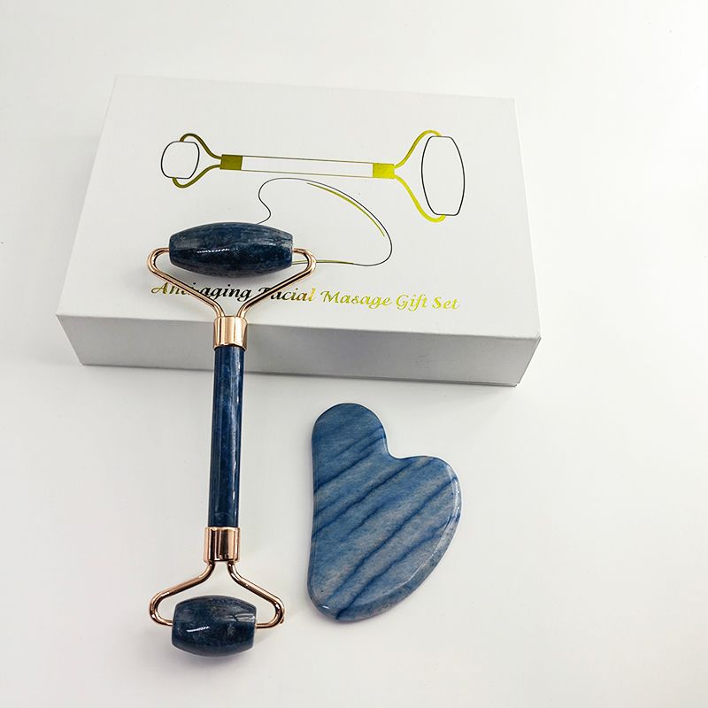 Jade Roller Guasha Set with Box - Face Massage Tool for Skin Care - photo 3