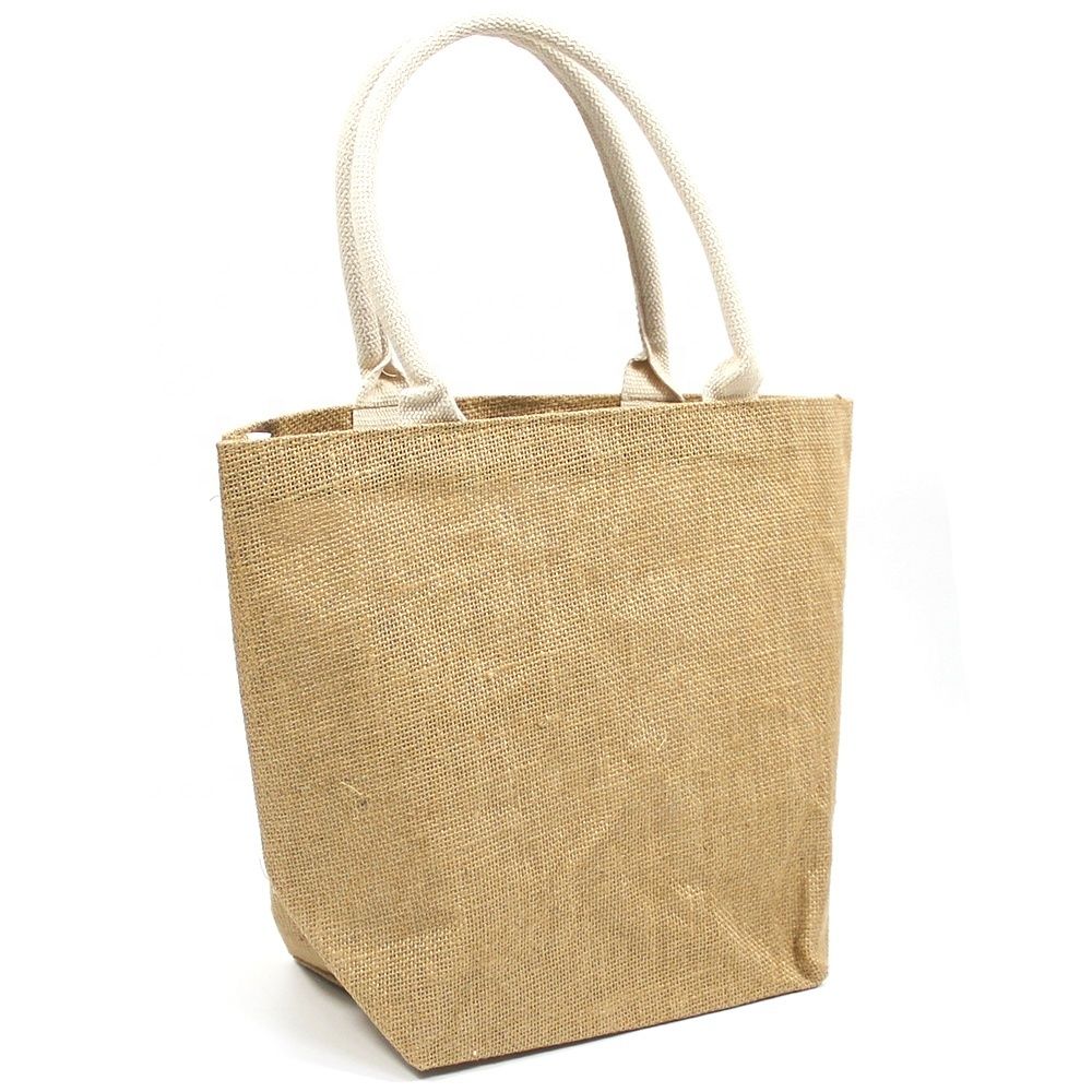 Jute Tote Bag Natural Hessian Linen Eco Beach Bag for Women UAE - photo 1