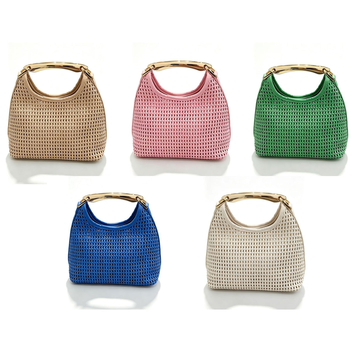 Woven Crossbody Bag for Women with Removable Strap - Rectangle Shape - photo 1