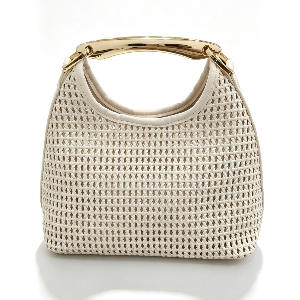 Woven Crossbody Bag for Women with Removable Strap - Rectangle Shape - photo 2