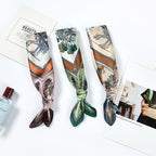 Square Satin Scarf for Women - Custom Print Silk Head Bandana Wrap - photo 1