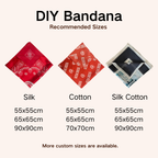 Square Satin Scarf for Women - Custom Print Silk Head Bandana Wrap - photo 4