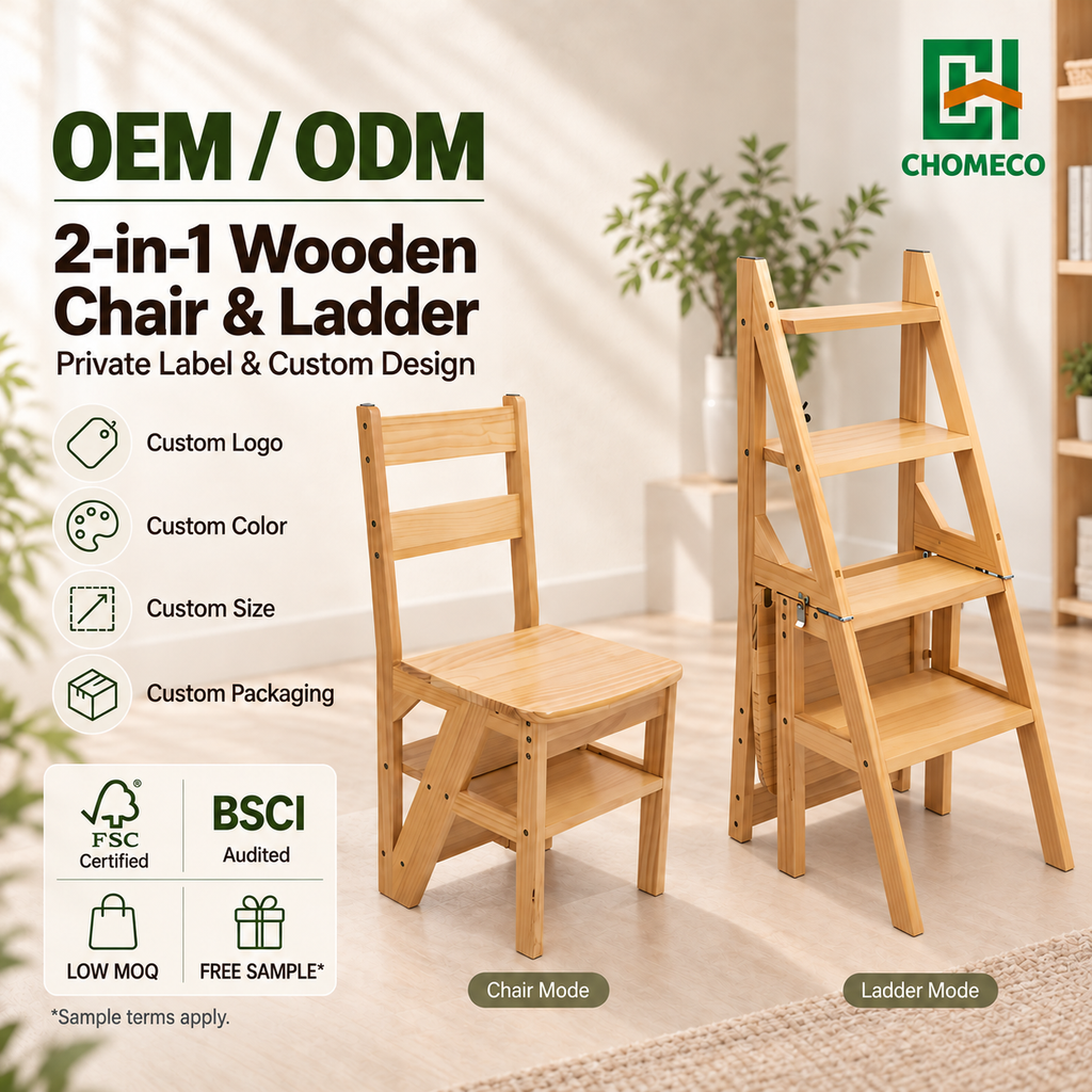 Folding Step Stool Ladder 4 Steps Convertible Chair Heavy Duty - photo 2
