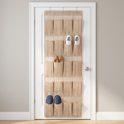20-Pocket Over-the-Door Shoe Rack Storage Organizer for Home Use - photo 1