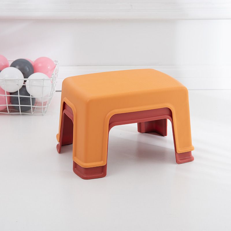 Mini Plastic Square Stool Non-Slip Stackable Step Stool for Home Use - photo 2