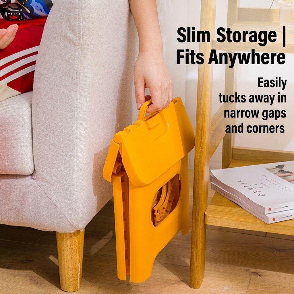 Folding Step Stool Portable Lightweight Seat for Home & Outdoor - photo 3