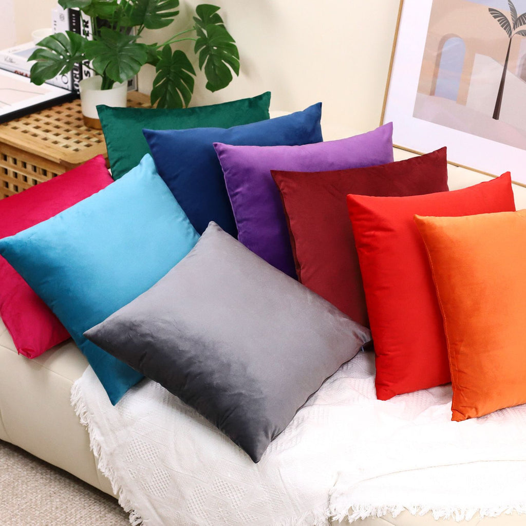 Velvet Cushion Covers - Simple Luxury Square Pillow Cases for Home - photo 1
