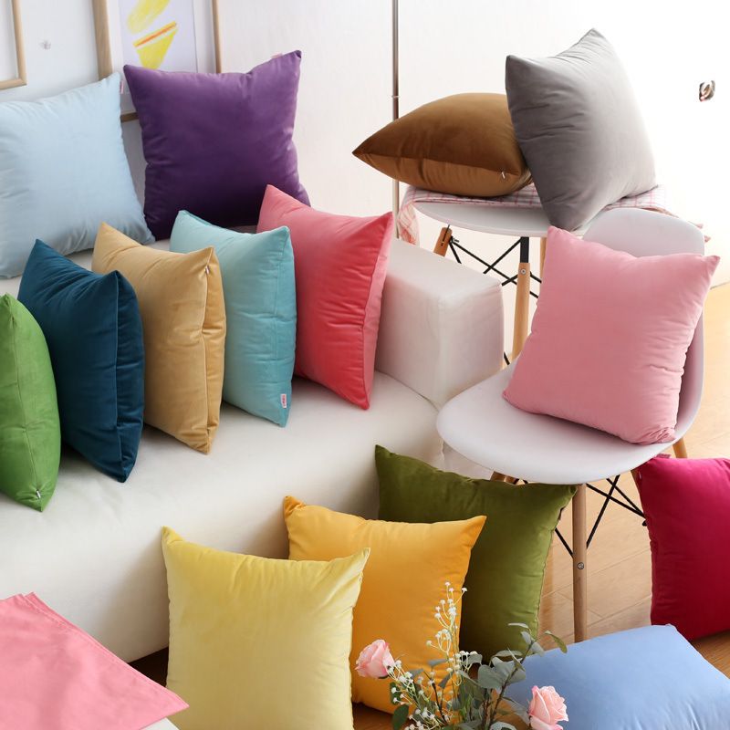 Velvet Cushion Covers - Simple Luxury Square Pillow Cases for Home - photo 3
