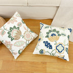 Embroidered Flower Cushion Cover - Spring Floral Pillow Case - photo 3