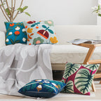 Embroidered Floral Cushion Cover - 3D Hand Embroidery Pillow Case - photo 3