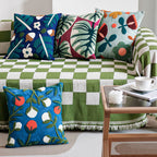 Embroidered Floral Cushion Cover - 3D Hand Embroidery Pillow Case - photo 4