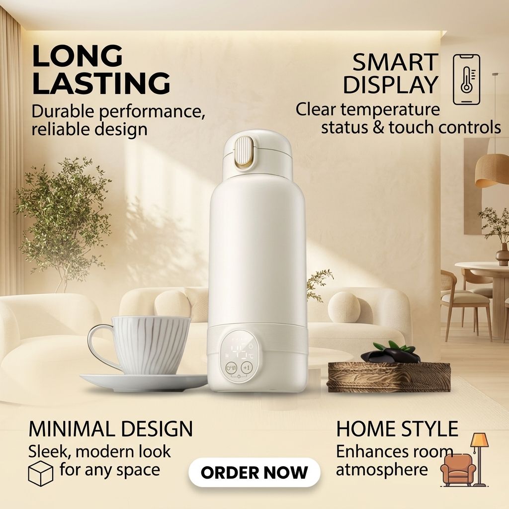 Portable Wireless Electric Kettle – Cordless Travel Warmer UAE - photo 4