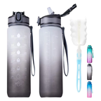 Sport Straw Water Bottle 1000ml Leak-Proof Travel Bottle for Adults - photo 3
