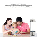 Portable Hydrogen Water Bottle 400ML USB Rechargeable Steel Flask - photo 2