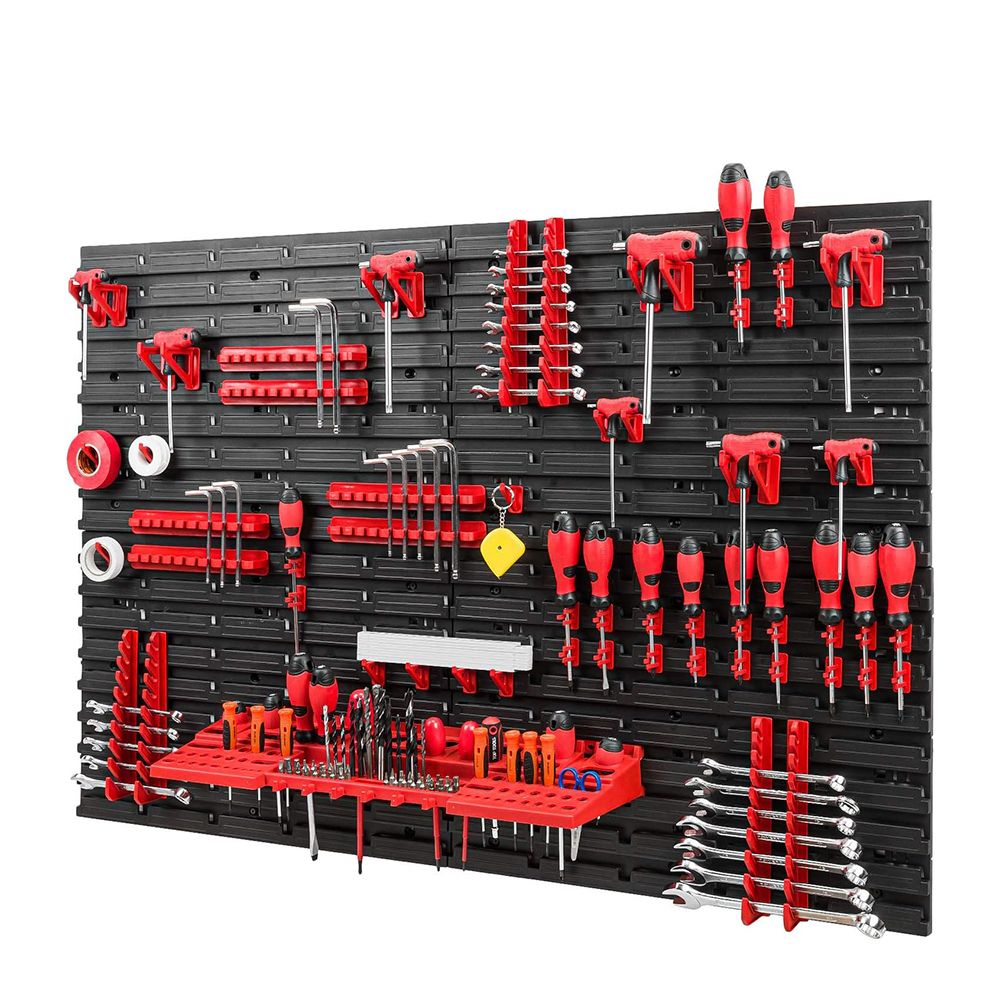 Pegboard Tool Wall Organizer Set with 65pcs Holders Kit, UAE - photo 1