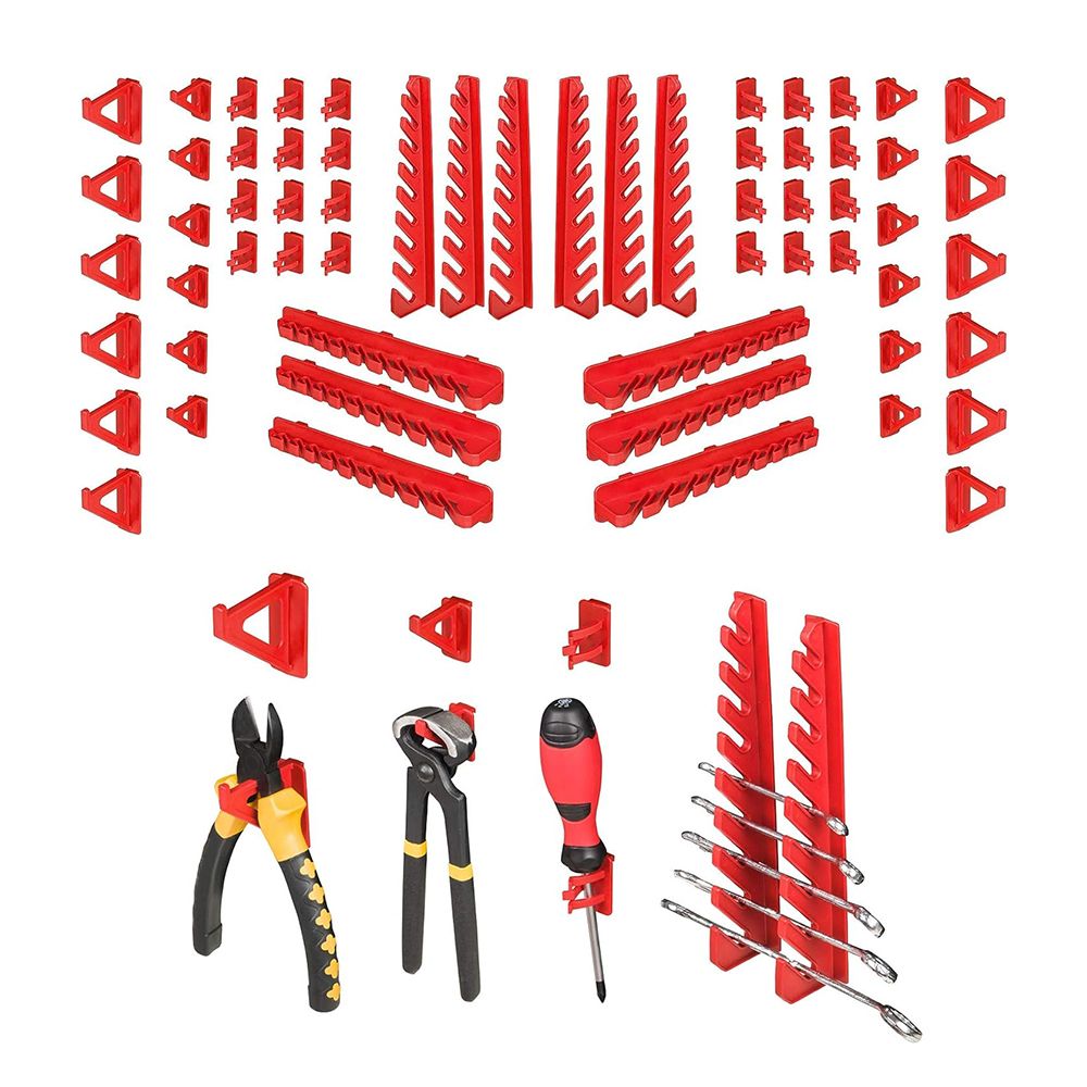 Pegboard Tool Wall Organizer Set with 65pcs Holders Kit, UAE - photo 4