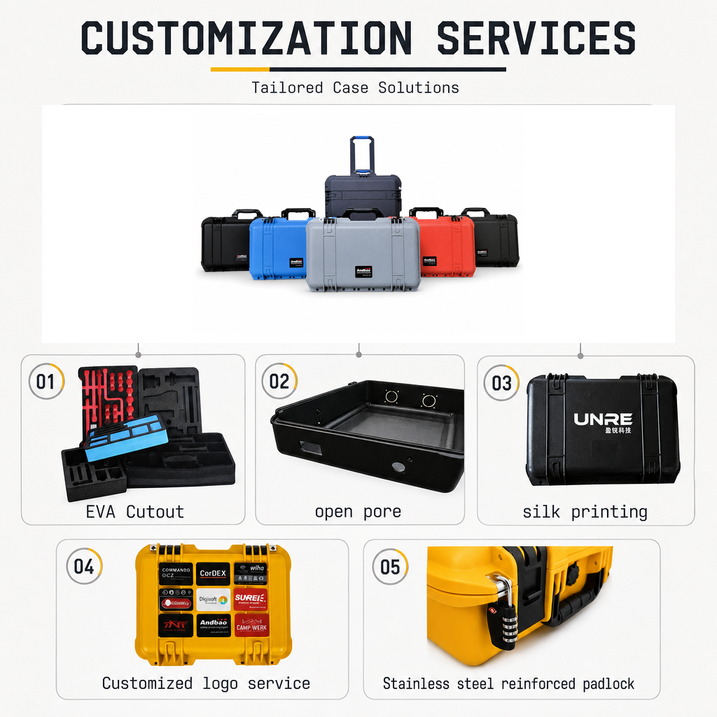 Mini Hard Tool Box Waterproof Shockproof Storage Case with Foam Insert - photo 4