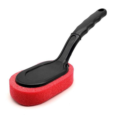 Car Tire Shine Applicator Sponge Brush with Curved Handle for Cars - photo 1