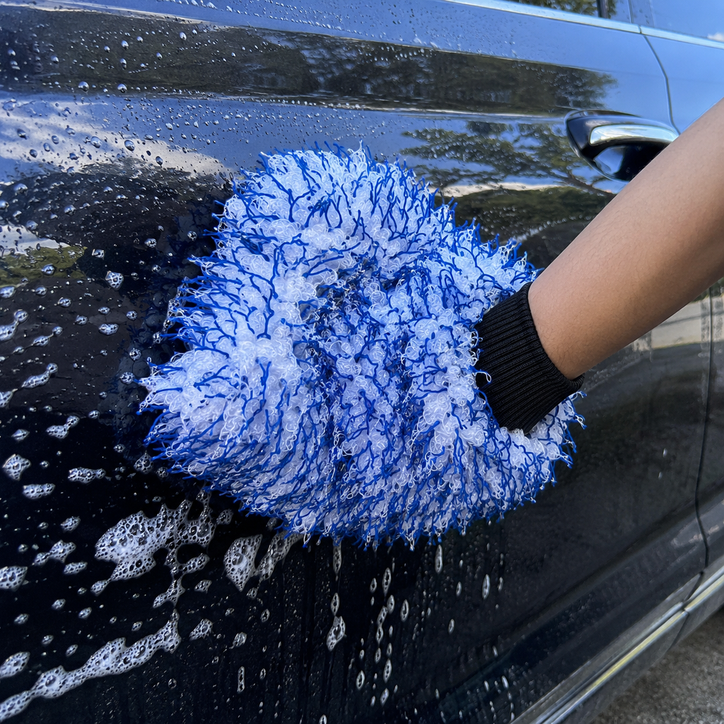 Car Wash Mitt - Plush Microfiber Scratch Free Auto Detailing - photo 3