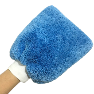 Microfiber Car Wash Mitt - Soft Coral Fleece Glove for Detailing - photo 1