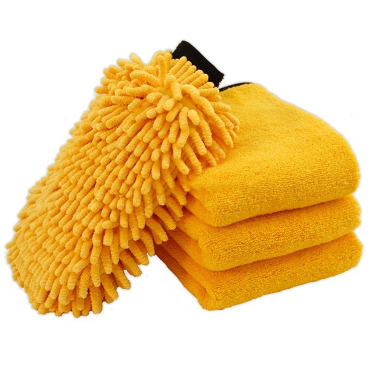 Car Wash Mitt and Microfiber Towel Kit for Car Cleaning at Home - photo 1