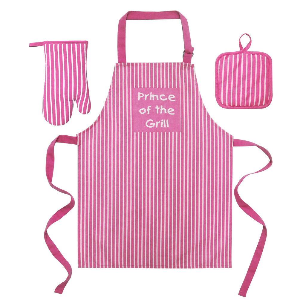 Baby Bib Apron with Sleeves - Stripe Print Cotton Feeding Bib - photo 1