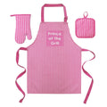 Baby Bib Apron with Sleeves - Stripe Print Cotton Feeding Bib - photo 1