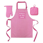 Baby Bib Apron with Sleeves - Stripe Print Cotton Feeding Bib - photo 1
