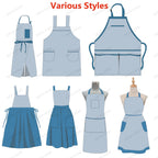 Baby Bib Apron with Sleeves - Stripe Print Cotton Feeding Bib - photo 2