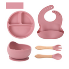 Baby Silicone Bib Set with Suction Bowl Feeding Set for Babies Gift - photo 2
