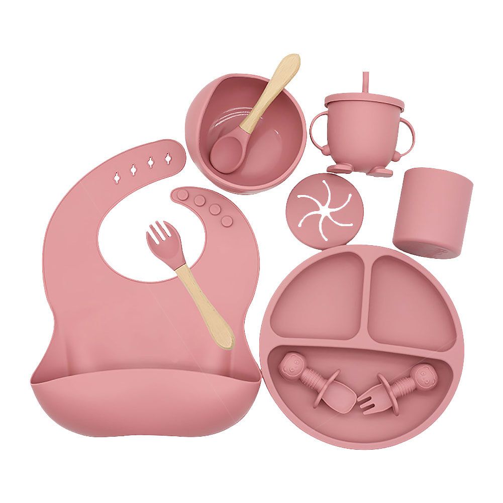 Baby Silicone Bib Set with Suction Bowl Feeding Set for Babies Gift - photo 3