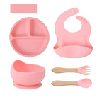 Baby Silicone Bib Set with Suction Bowl Feeding Set for Babies Gift - photo 4