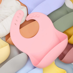 Adjustable Baby Bib Soft Waterproof Silicone Food Catcher Pocket - photo 2