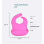Adjustable Baby Bib Soft Waterproof Silicone Food Catcher Pocket - photo 3
