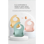 Adjustable Baby Bib Soft Waterproof Silicone Food Catcher Pocket - photo 4