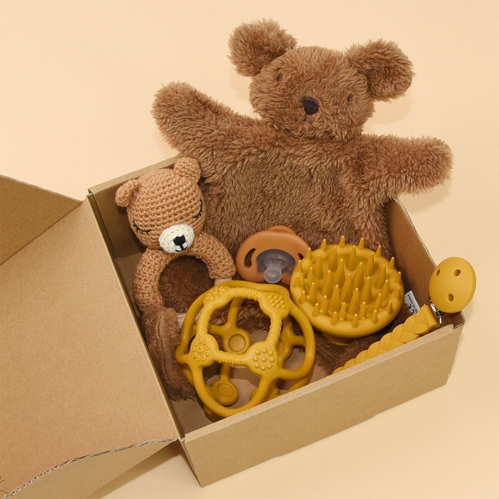 Newborn Baby Gift Set – Soft Blanket, Rattle & Pacifier Gift Box - photo 1