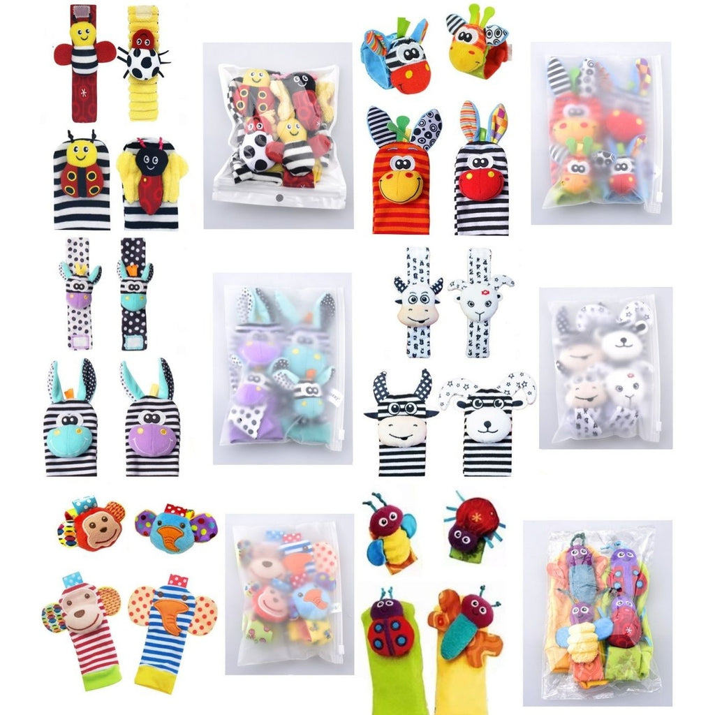 Baby Wrist Rattles & Foot Finder Socks Set for Newborns 0-6M - photo 3