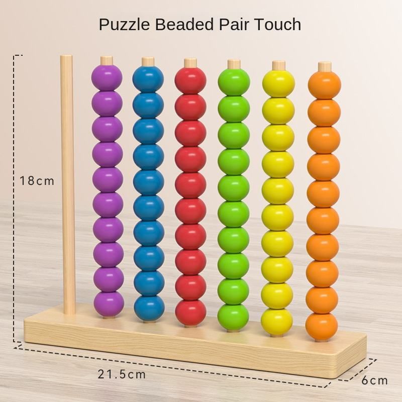 Wooden Stacking Rings Number Counting Stacker Toy for Toddlers - photo 4