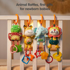 Plush Rattle Toy for Babies - Soft Hanging Animal Crib Toy Gift - photo 2