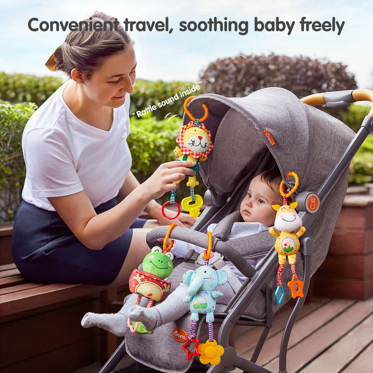 Plush Rattle Toy for Babies - Soft Hanging Animal Crib Toy Gift - photo 3