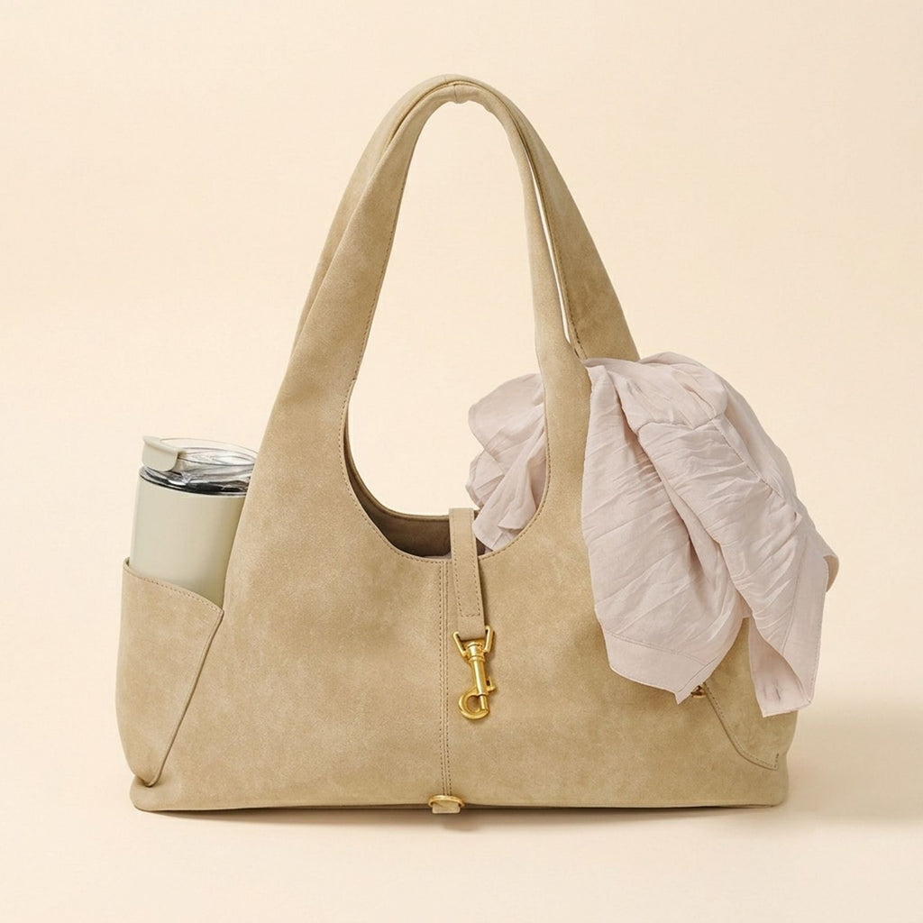 Suede Leather Shoulder Bag for Women - Crossbody Handbag UAE - photo 1