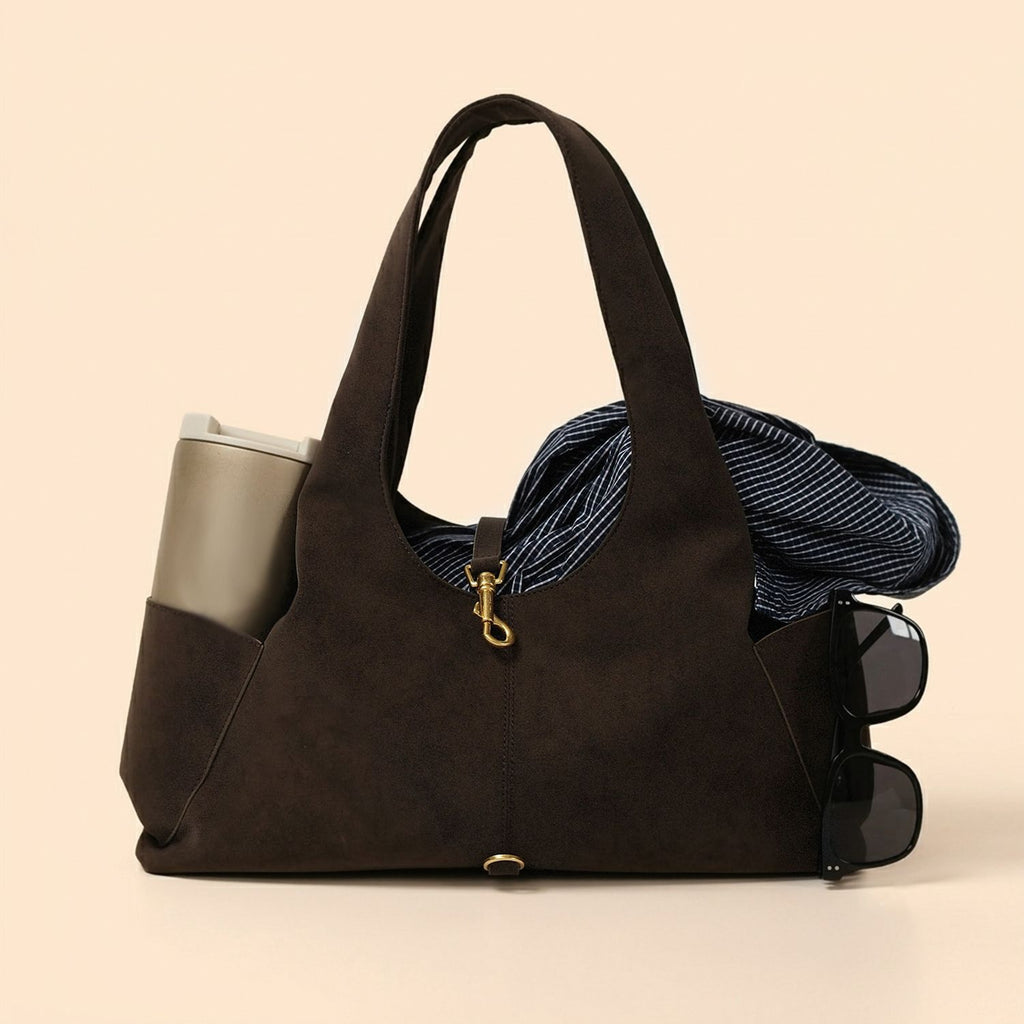 Suede Leather Shoulder Bag for Women - Crossbody Handbag UAE - photo 2