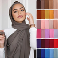 Bubble Chiffon Hijab Scarf - Soft Plain Georgette Shawl Wrap - photo 1