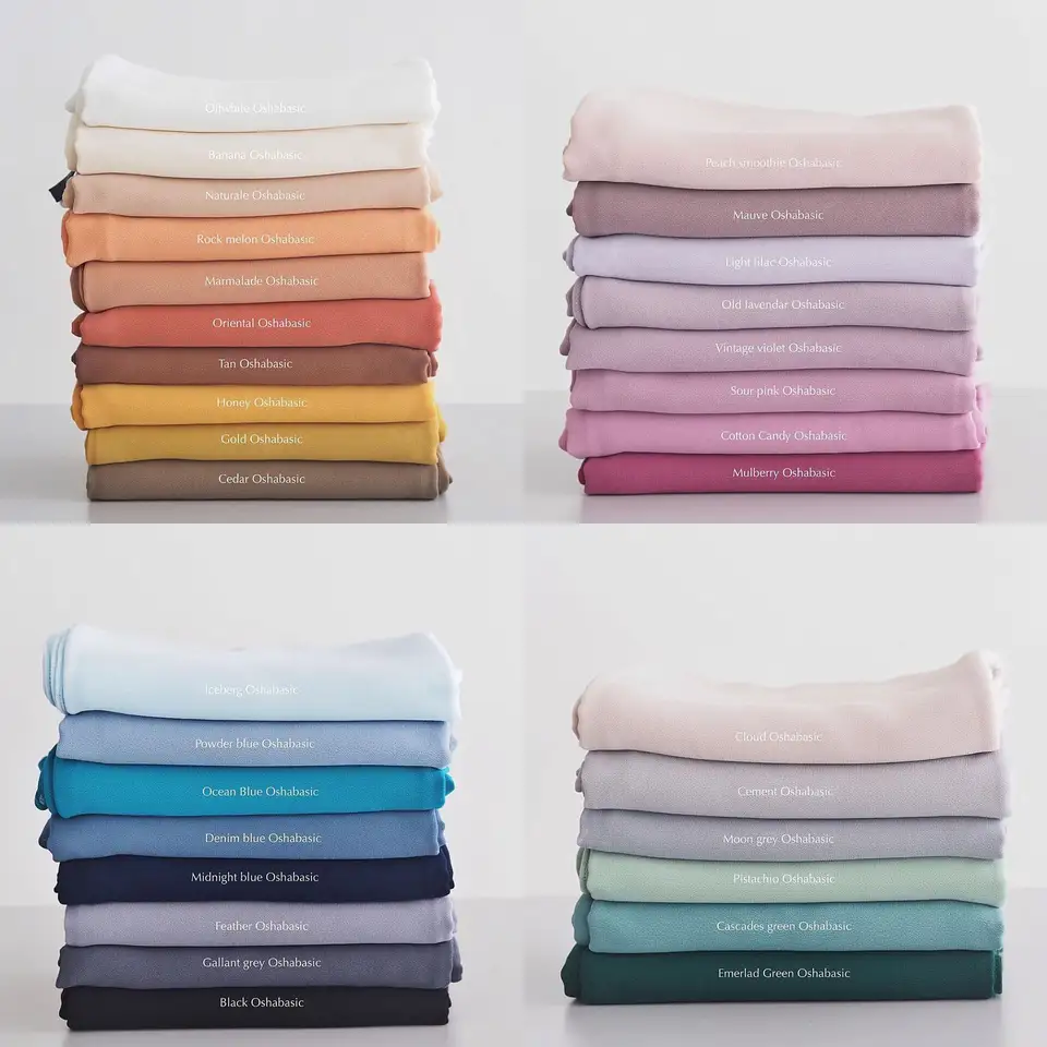Bubble Chiffon Hijab Scarf - Soft Plain Georgette Shawl Wrap - photo 3
