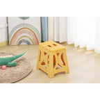Folding Plastic Step Stool - Multipurpose Ottoman Foot Stool - photo 2