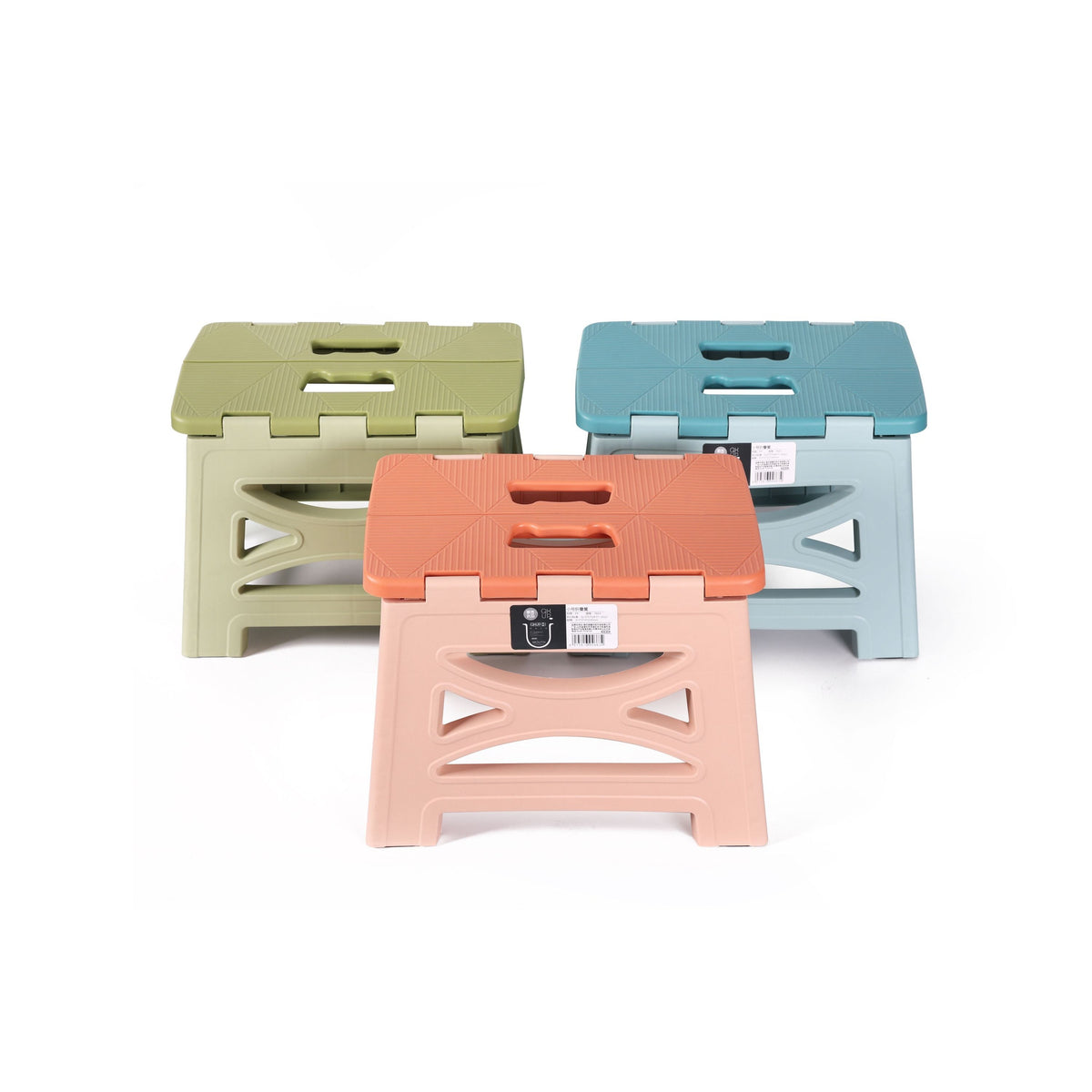 Folding Plastic Step Stool - Multipurpose Ottoman Foot Stool - photo 4