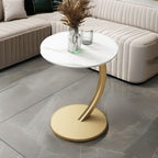Round Side Table for Living Room Small Space Corner Accent Decor - photo 1