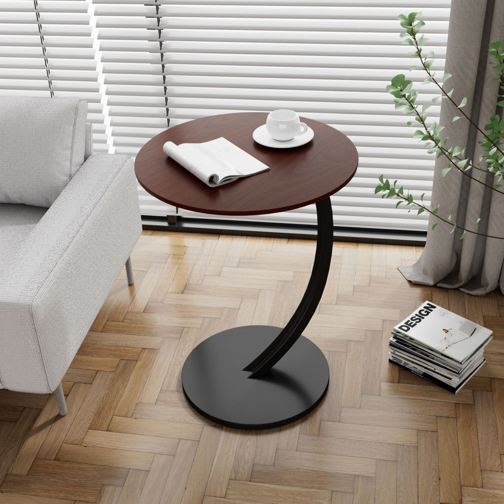Round Side Table for Living Room Small Space Corner Accent Decor - photo 2