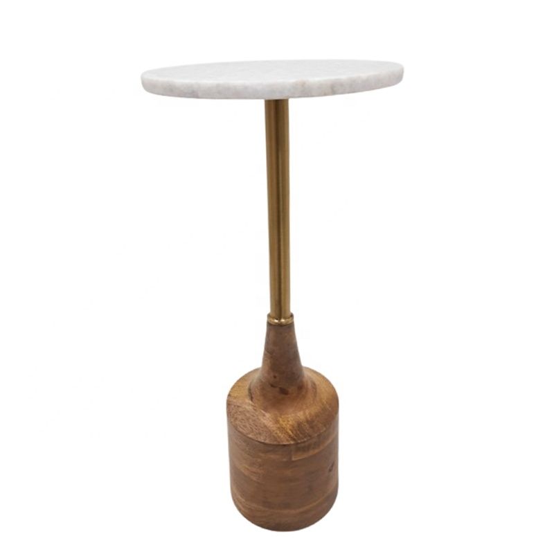 Round Side Table - Luxury Home Decor Accent Table for Living Room - photo 4