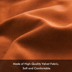 Velvet Cushion Covers Rust Orange Double-Sided Throw Pillow Case - photo 3